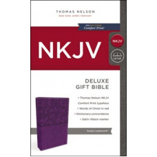 NKJV Deluxe Gift Bible - Purple Leathersoft